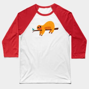 lazy sloth on tree with glasses Baseball T-Shirt